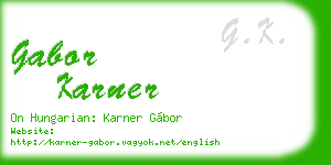 gabor karner business card